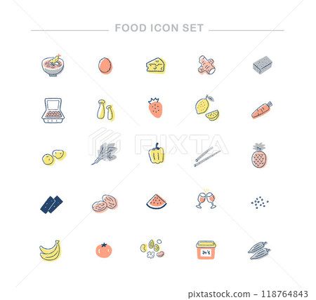 各種食材/食物圖示集 118764843