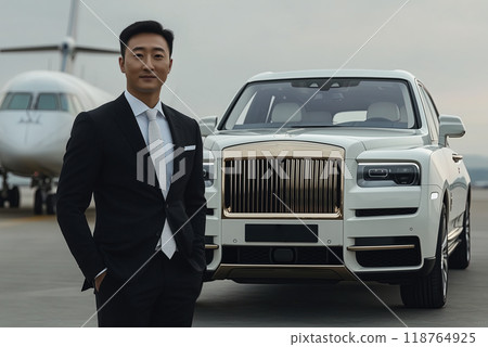 Luxury Lifestyle with Private Jet and Limousine 118764925