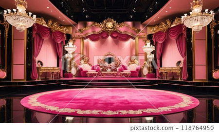 Gorgeous and cute pink stage Gorgeous and cute pink stage 118764950