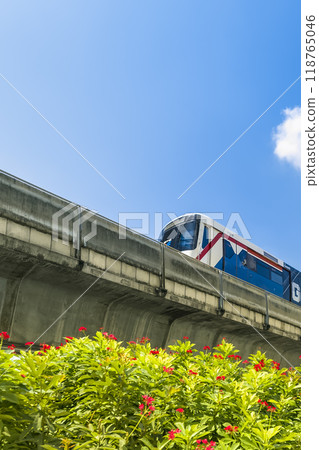 在泰國曼谷運行的空中列車 / 泰國曼谷 在泰國曼谷運行的空中列車 / 泰國曼谷 118765046