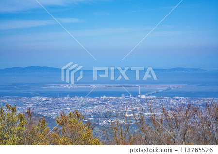 [Kansai International Airport from Izumi Katsuragiyama Observatory] Kirihata, Kaizuka City, Osaka Prefecture 118765526