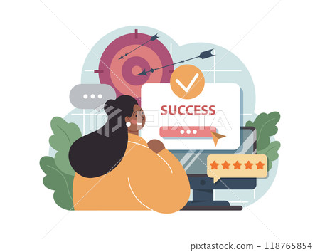 Group of people celebrating an overall victory. Teamwork or friends achievement. Happy characters together, corporate success. Flat vector illustration Group of people celebrating an overall victory. Teamwork or friends achievement. Happy characters together, corporate success. Flat vector illustration 118765854