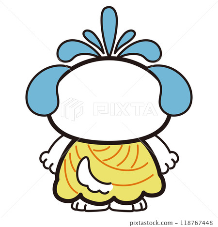 Dog character illustration wearing samba costume Dog character illustration wearing samba costume 118767448