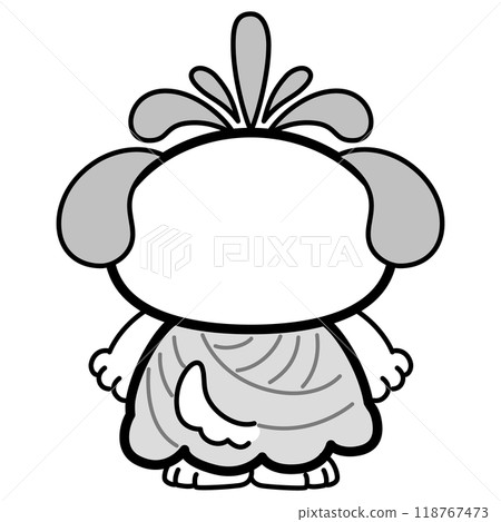 穿著森巴服裝的狗人物插畫 118767473