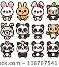 A set of cute icons 118767541