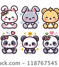 A set of cute icons 118767545