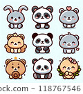 A set of cute icons 118767546