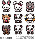 A set of cute icons 118767550