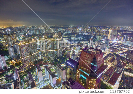 Singapore cityscape at night Singapore cityscape at night 118767792