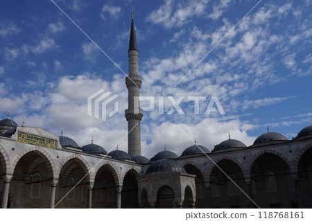 Minaret and fountain of the Blue Mosque, Istanbul, Turkey Minaret and fountain of the Blue Mosque, Istanbul, Turkey 118768161