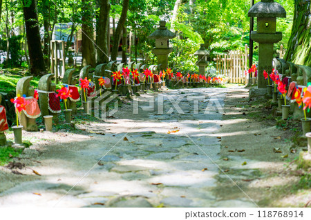 A thousand Jizo statues on the approach to Kongorinji Temple (Koto Sanzan), Aisho-cho, Aichi-gun, Shiga Prefecture 118768914