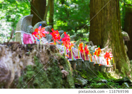A thousand Jizo statues on the approach to Kongorinji Temple (Koto Sanzan), Aisho-cho, Aichi-gun, Shiga Prefecture A thousand Jizo statues on the approach to Kongorinji Temple (Koto Sanzan), Aisho-cho, Aichi-gun, Shiga Prefecture 118769596