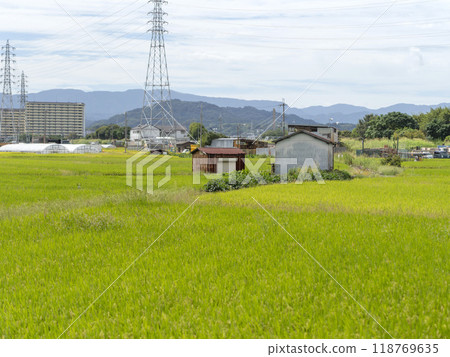 A rural landscape in Tondabayashi, Osaka Prefecture 118769635