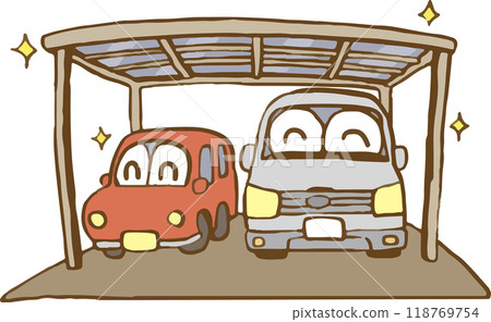 Cars happy with the beautiful carport Cars happy with the beautiful carport 118769754