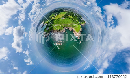 空拍《青森縣》種差海岸360度攝影，360度球面景觀 118770032