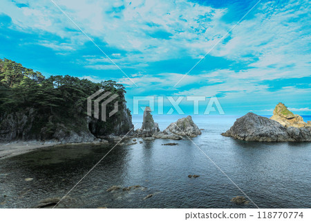 國家指定名勝、天然紀念物 笹川流金岩石海岸展望台的風景 118770774