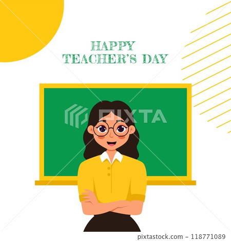 Teacher's Day Social Media Illustration Flat Cartoon Hand Drawn Templates Background Teacher's Day Social Media Illustration Flat Cartoon Hand Drawn Templates Background 118771089