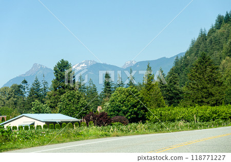 Spectacular view of Fraser Valley countryside around Chilliwack, BC, Canada Spectacular view of Fraser Valley countryside around Chilliwack, BC, Canada 118771227