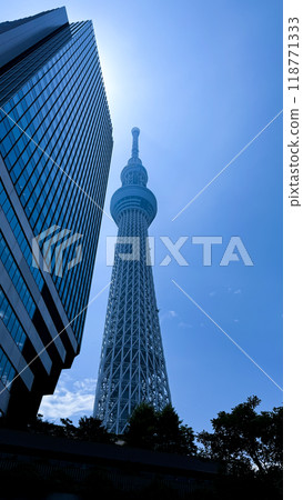 golden pagoda with sky background 118771333