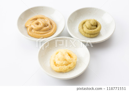 Tube ginger, mustard, and wasabi paste Tube ginger, mustard, and wasabi paste 118771551