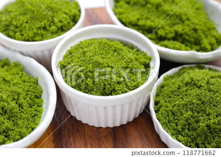 Wolffia globosa or swamp algae, water meal 118771662