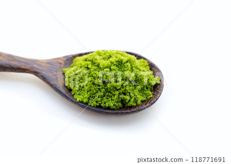 Wolffia globosa or swamp algae, water meal 118771691