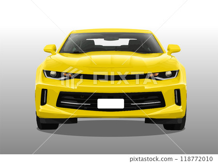 Car sedan on the road. Vector 3d hand drawn illustration 118772010