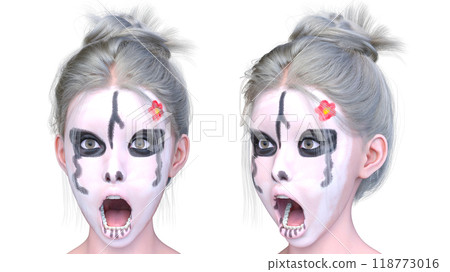女人的臉的特寫 118773016