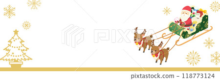 以等距風格繪製的聖誕老人聖誕橫幅（向量） 118773124