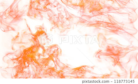 3d illustration. Tongues of flame from four sides on a white background. 3d illustration. Tongues of flame from four sides on a white background. 118773145