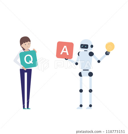 An AI robot that answers users' questions one by one 118773151