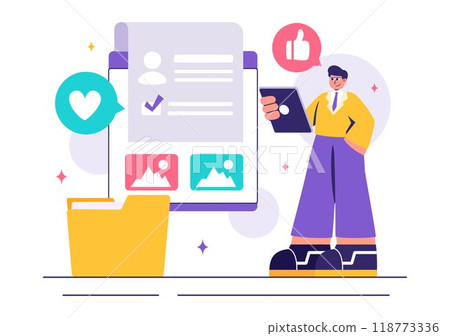 Recruitment Agency Vector Illustration featuring Managers Selecting Candidates Employee for Various Job Positions or Other Organizations 118773336