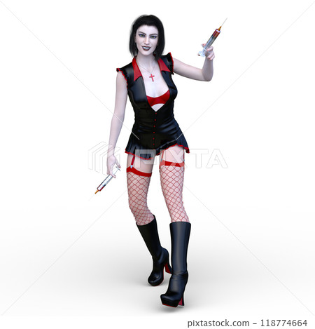 恐怖化妝女士 118774664
