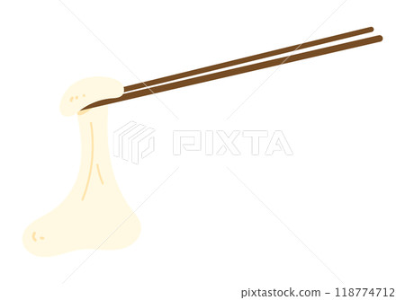 用筷子夾麻糬的插圖A,右 用筷子夾麻糬的插圖A,右 118774712