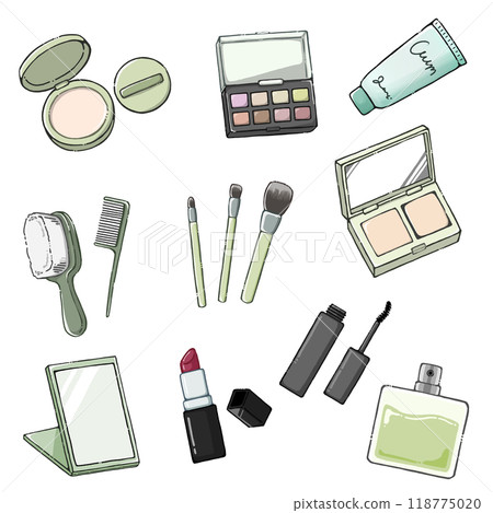 例證套化妝用品 118775020