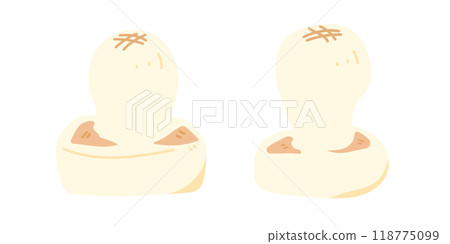 烤方形麻糬和圓形麻糬的插圖 118775099