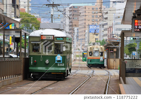 Hiroshima Electric Railway Tram 51 570 Series No. 582 Kamiyacho East 118775222