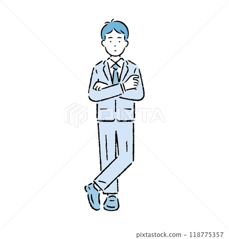 一個穿著周到西裝的男人 118775357