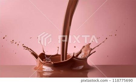 Chocolate dripping from above 118775690