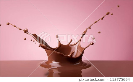Chocolate dripping from above 118775694