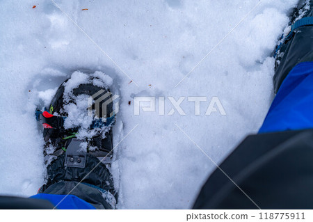 [雪山材質]冰爪和登山鞋[長野縣] 118775911