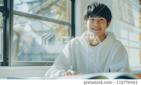 Boys studying to study Boys studying to study 118776481