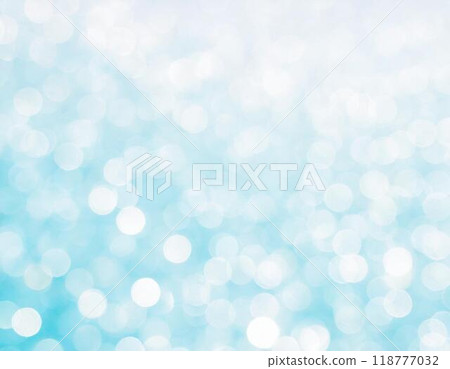 <Illustration> Background material, light ball blur image, light blue 118777032
