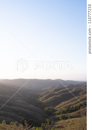 The evening view from the top of the mountain The evening view from the top of the mountain 118777258
