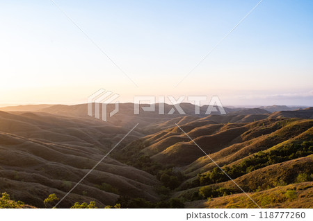 Evening mountain seen on Sumba Island, Indonesia 118777260