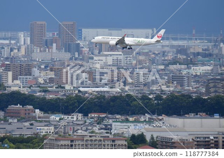 Ikeda City Shubodai Overlook Reverse Run 14R Landing Plane 118777384