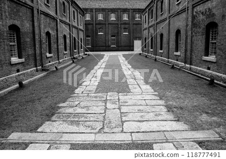 Maizuru Red Brick Park Warehouse Monochrome 118777491