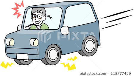 一名老人開車時突然急煞車 118777499