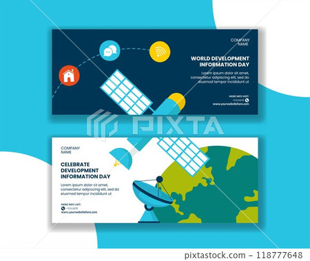 Development Information Day Horizontal Banner Flat Cartoon Hand Drawn Templates Background Illustration Development Information Day Horizontal Banner Flat Cartoon Hand Drawn Templates Background Illustration 118777648