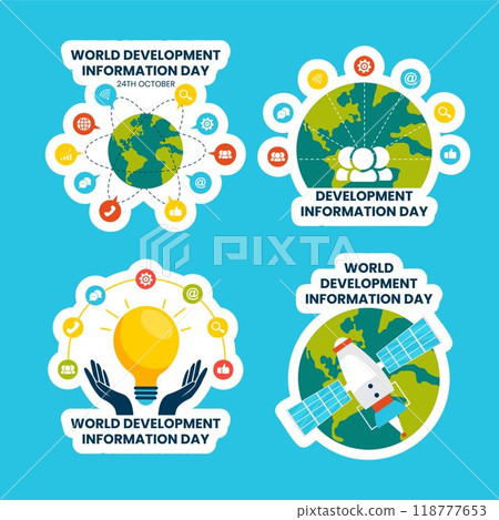 Development Information Day Label Flat Cartoon Hand Drawn Templates Background Illustration Development Information Day Label Flat Cartoon Hand Drawn Templates Background Illustration 118777653